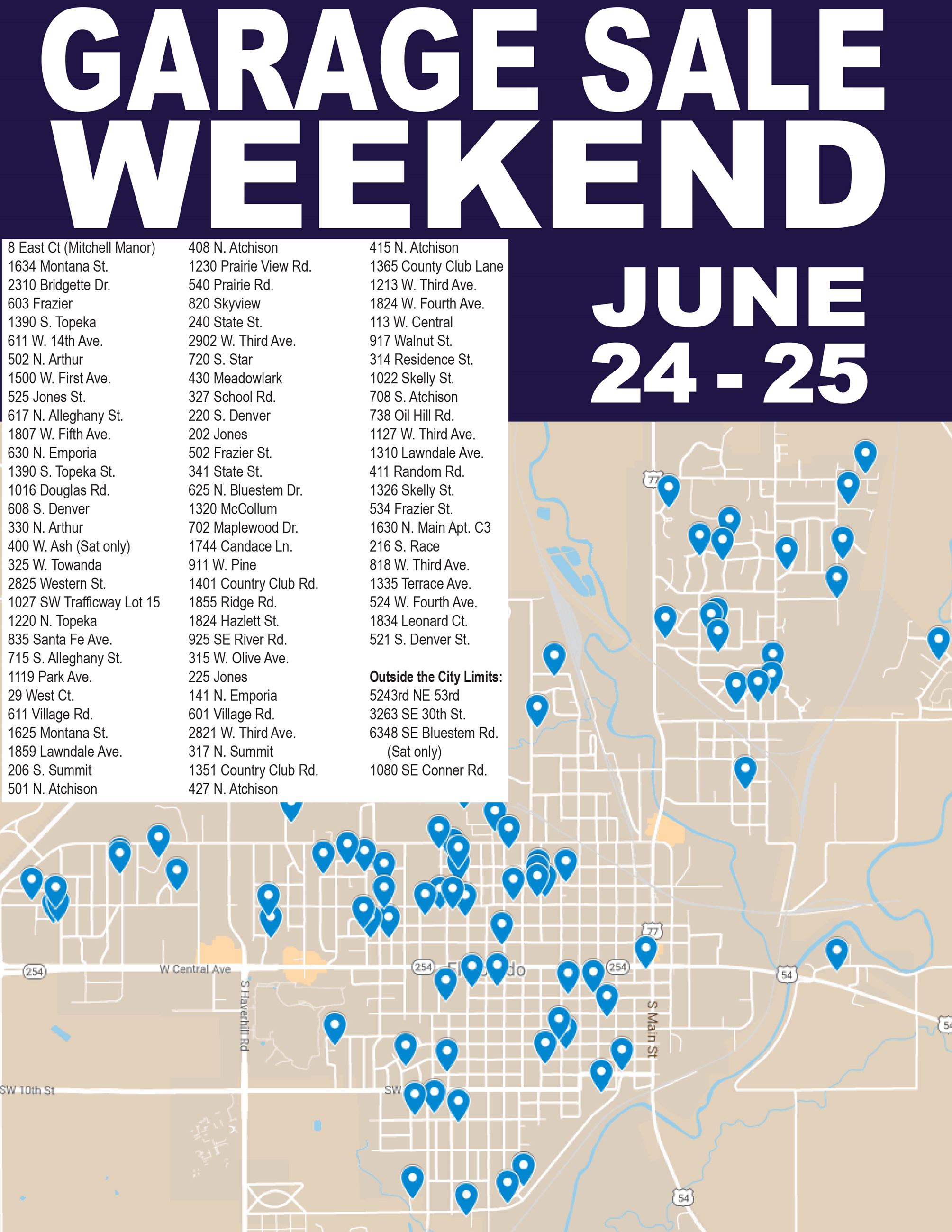 6-13-22 Garage Sale Weekend Map 2022